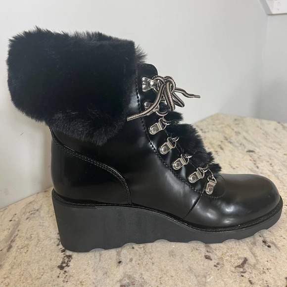 INC INTERNATIONAL CONCEPTS HANNIA WEDGE‎ BOOTIES IN BLACK NWOB WOMEN'S SIZE 10 - Picture 5 of 14